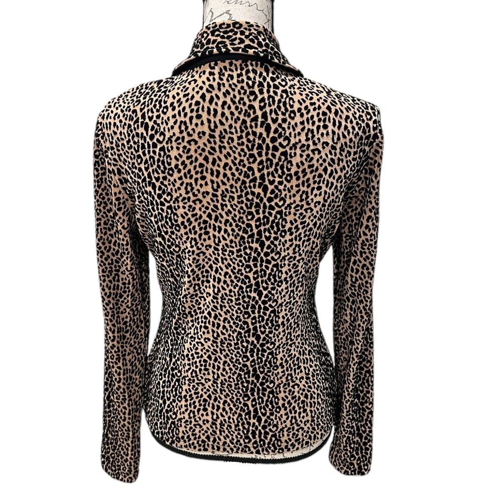 Y2k Halo Leopard Print Button Down Top - image 2